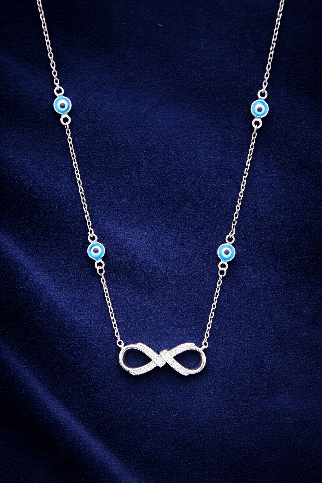 925 Sterling Silver infinity Pendant Necklace Women 16-18 inches adjustable