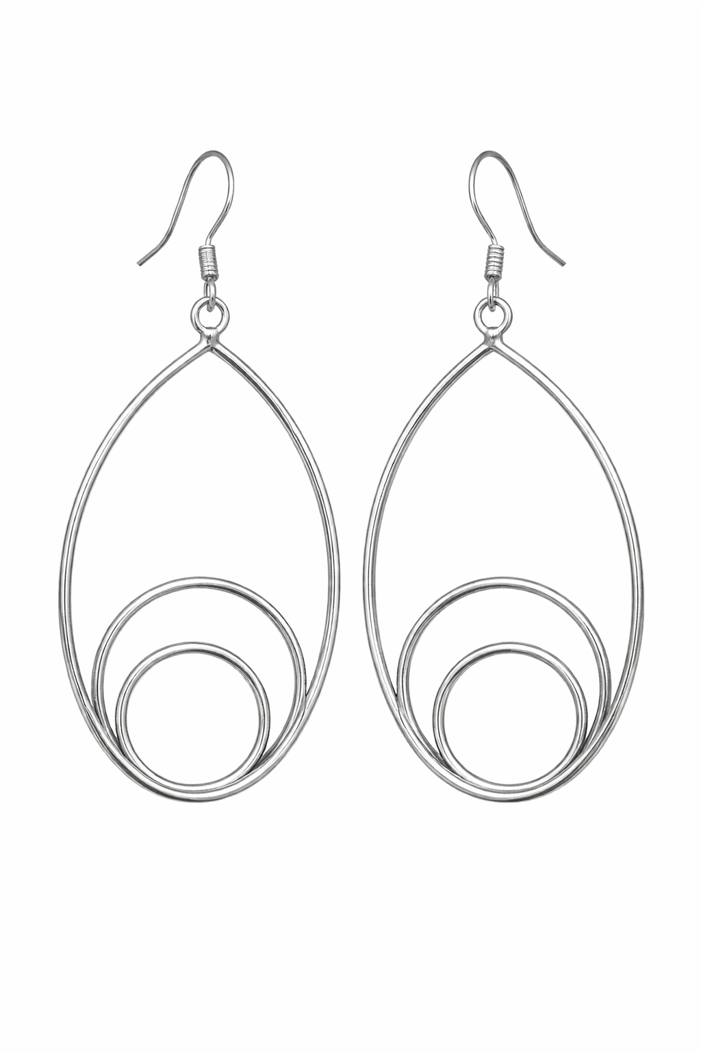 925 Sterling Silver tripple teardrop Earrings