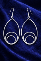 925 Sterling Silver tripple teardrop Earrings