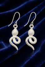 925 Sterling Silver Snake Dangle Earrings