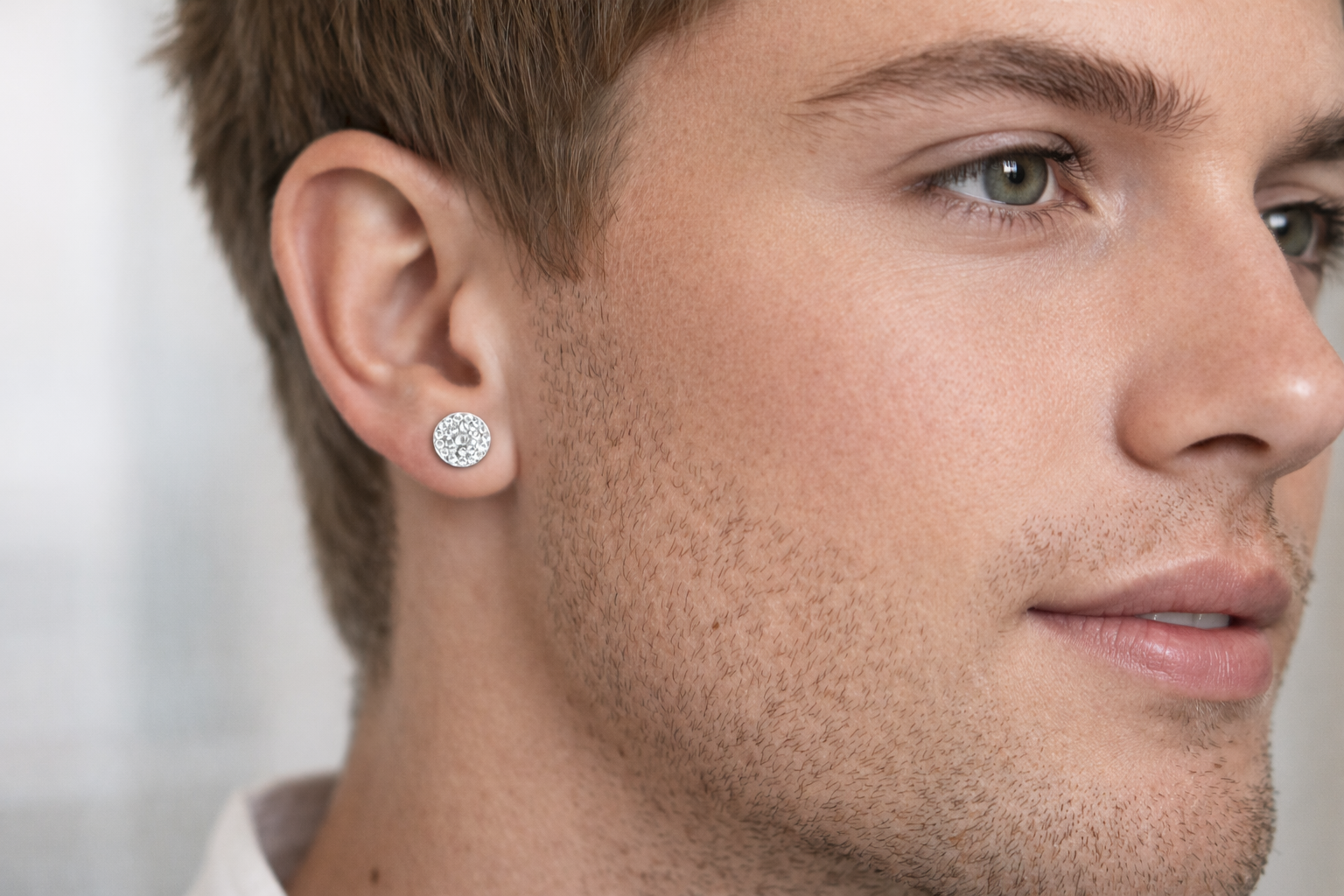 925 Sterling Silver Halo Elegant Stud Earrings for men women boys girls