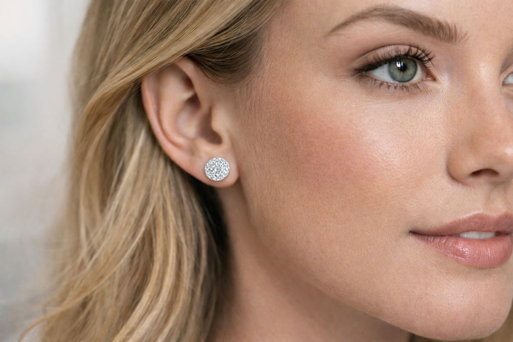 925 Sterling Silver Halo Elegant Stud Earrings for men women boys girls