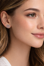 925 Sterling Silver Peace Symbol Stud Earrings for men women boys girls