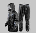 Polyester Solid Rainsuit for Men (Black, XL)