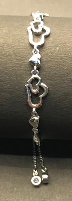 925 Sterling Silver Charm Heart for Women & Girl Bracelet Fashion Jewelry