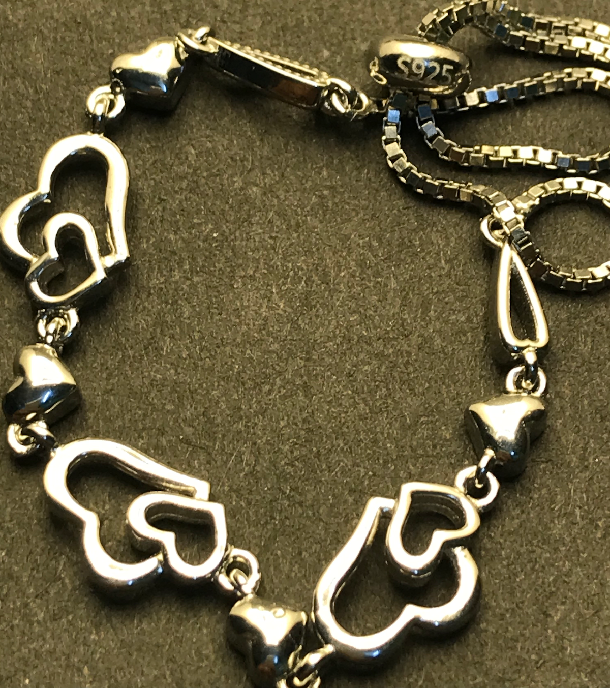 925 Sterling Silver Charm Heart for Women & Girl Bracelet Fashion Jewelry