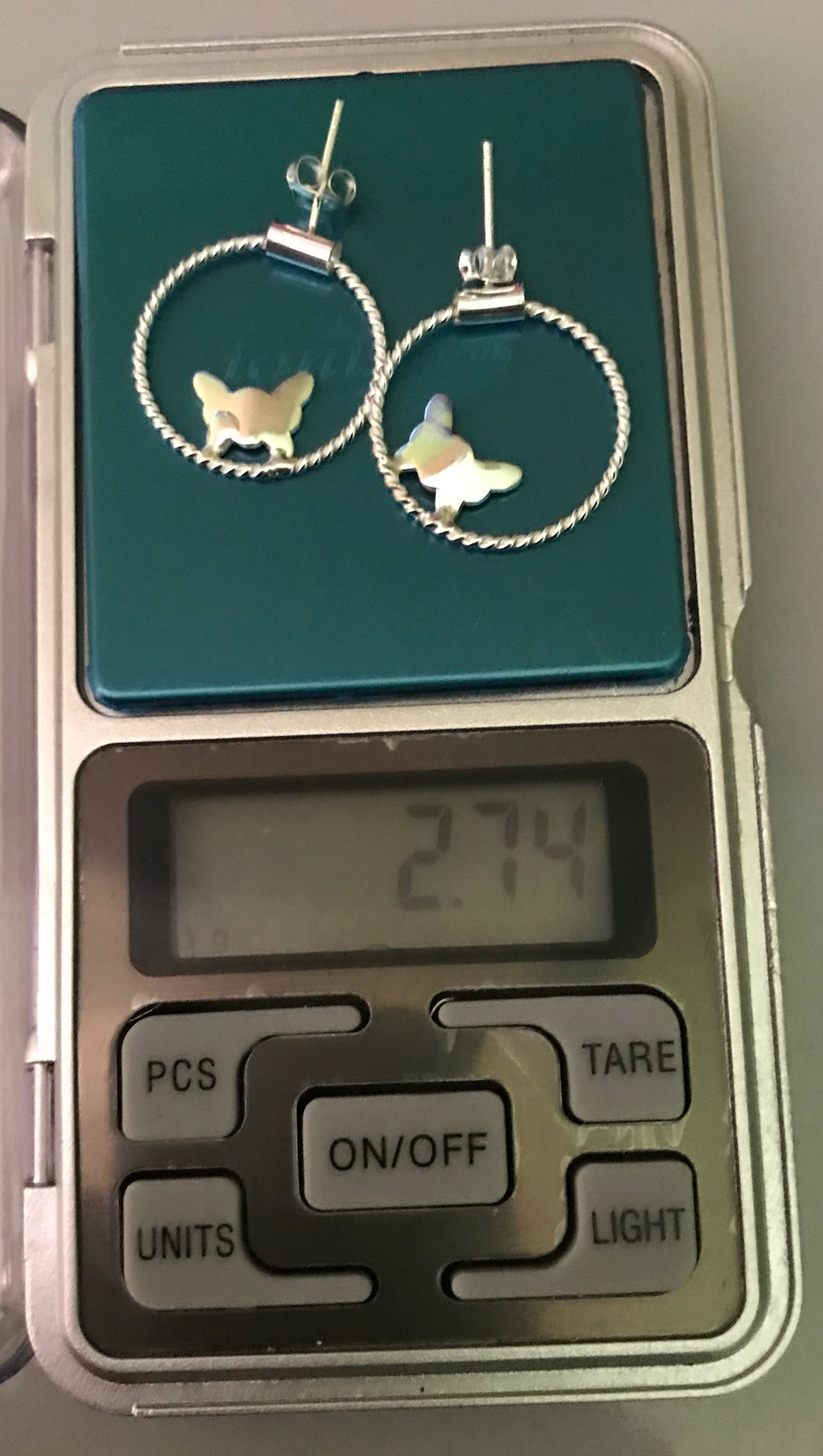 925 Sterling Silver Butterfly Hoop Earrings