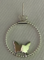 925 Sterling Silver Butterfly Hoop Earrings