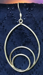 925 Sterling Silver tripple teardrop Earrings