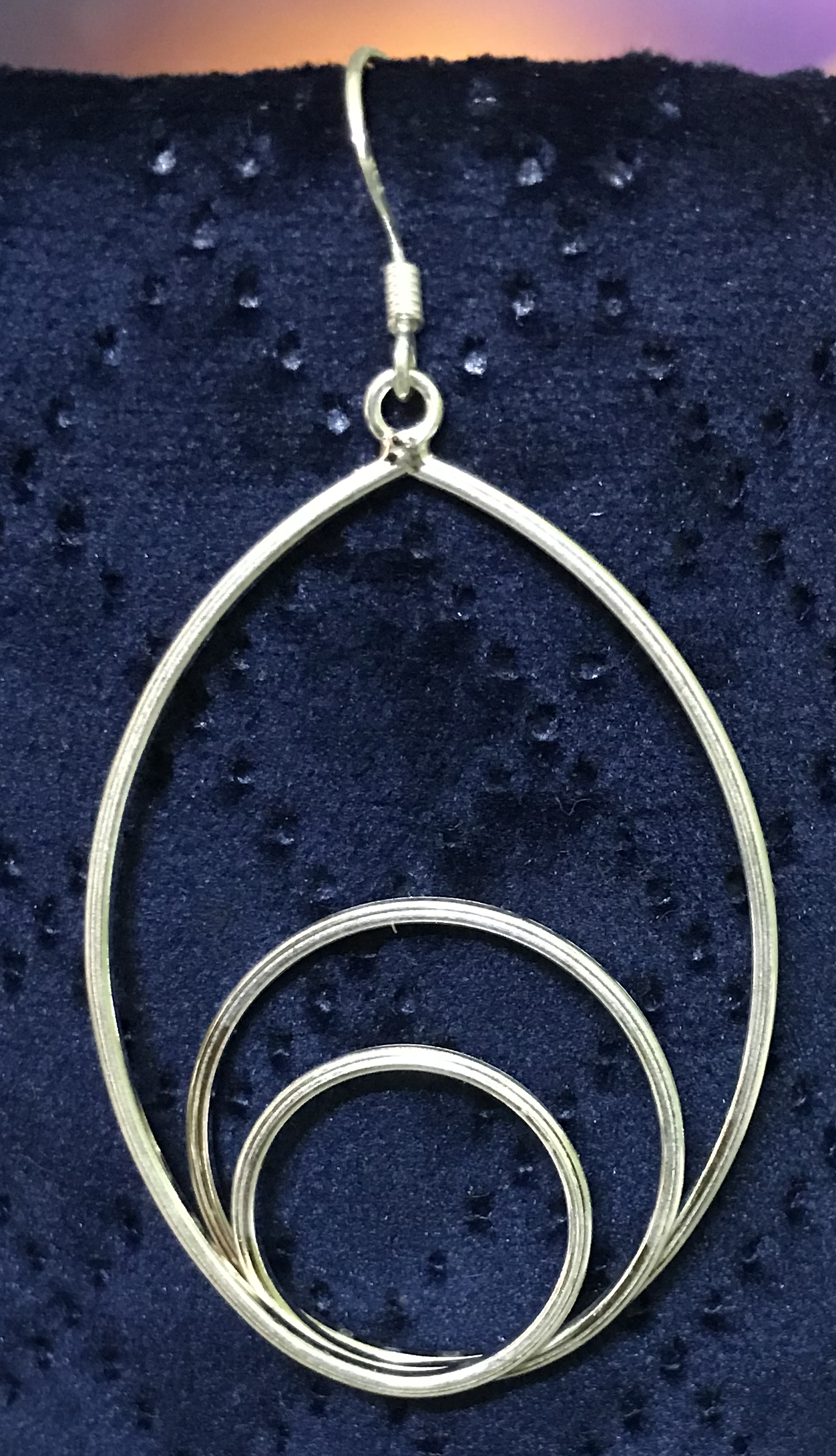 925 Sterling Silver tripple teardrop Earrings