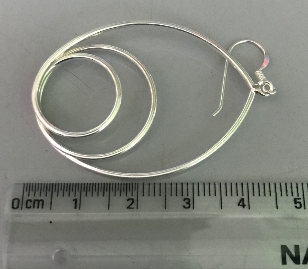 925 Sterling Silver tripple teardrop Earrings