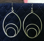 925 Sterling Silver tripple teardrop Earrings
