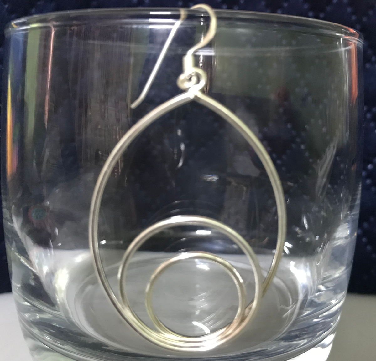 925 Sterling Silver tripple teardrop Earrings