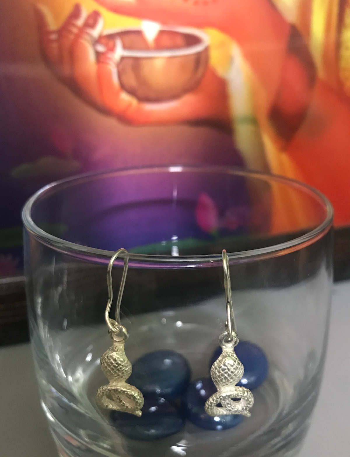 925 Sterling Silver Snake Dangle Earrings