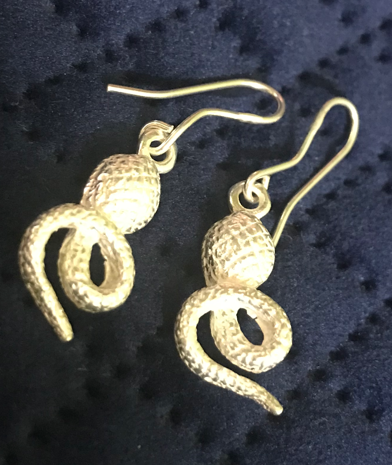 925 Sterling Silver Snake Dangle Earrings