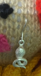 925 Sterling Silver Snake Dangle Earrings