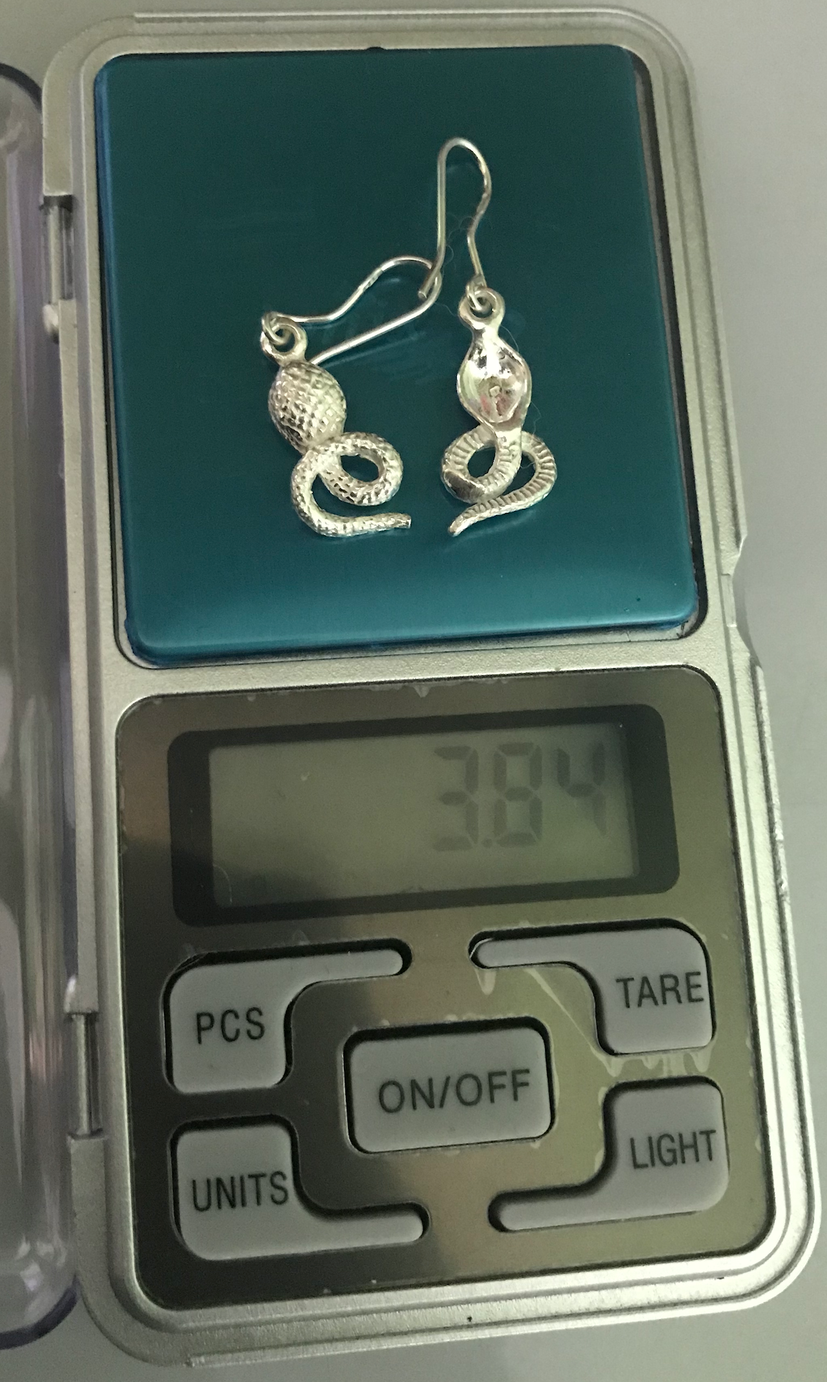 925 Sterling Silver Snake Dangle Earrings