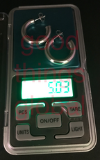 925 Sterling Siver "Puffy" or "Tube" Hoop Earrings with silver hook