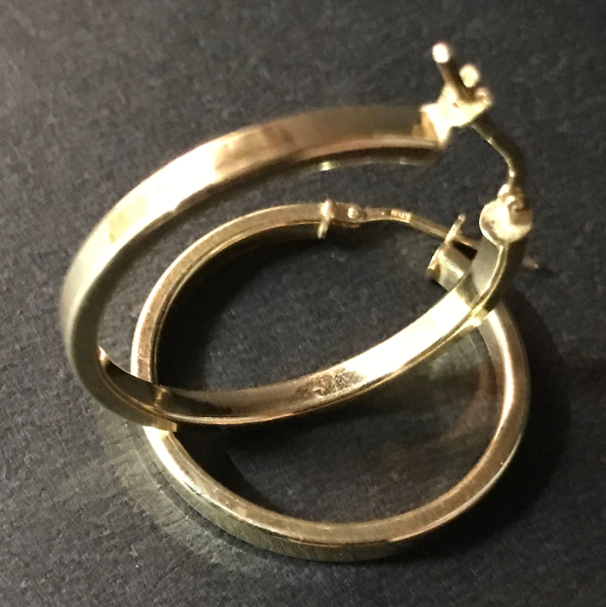 Gorgeous Hoop Earrings Women 925 pure Silver ewelry in yellow gold looks