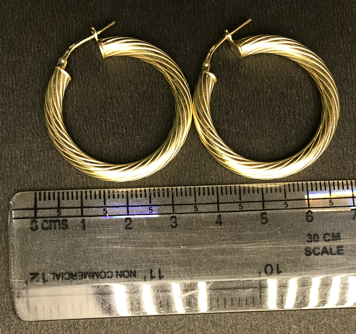 925 pure silver Twisted Rope Round Chunky Creole Hoop Earrings