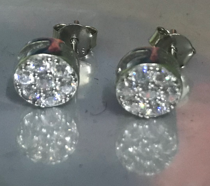 925 Sterling Silver Halo Elegant Stud Earrings for men women boys girls