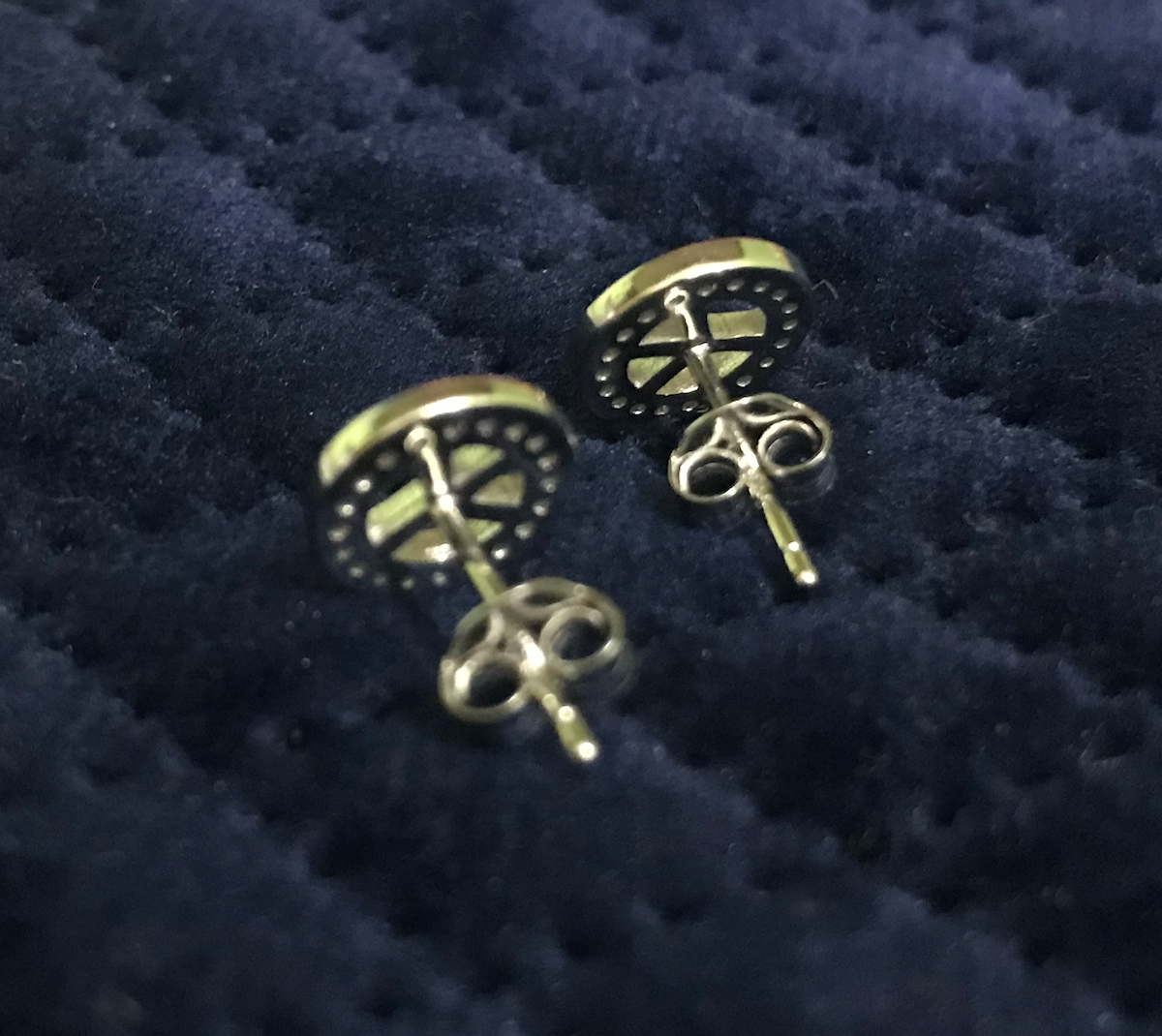 925 Sterling Silver Peace Symbol Stud Earrings for men women boys girls