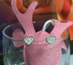 925 Sterling Silver Heart Stud Earrings for women Men gift for loved one