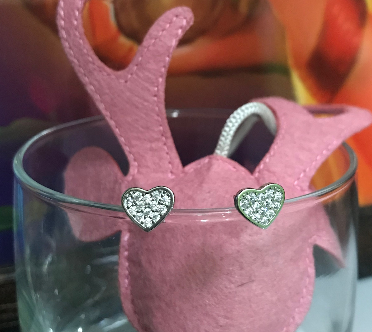 925 Sterling Silver Heart Stud Earrings for women Men gift for loved one