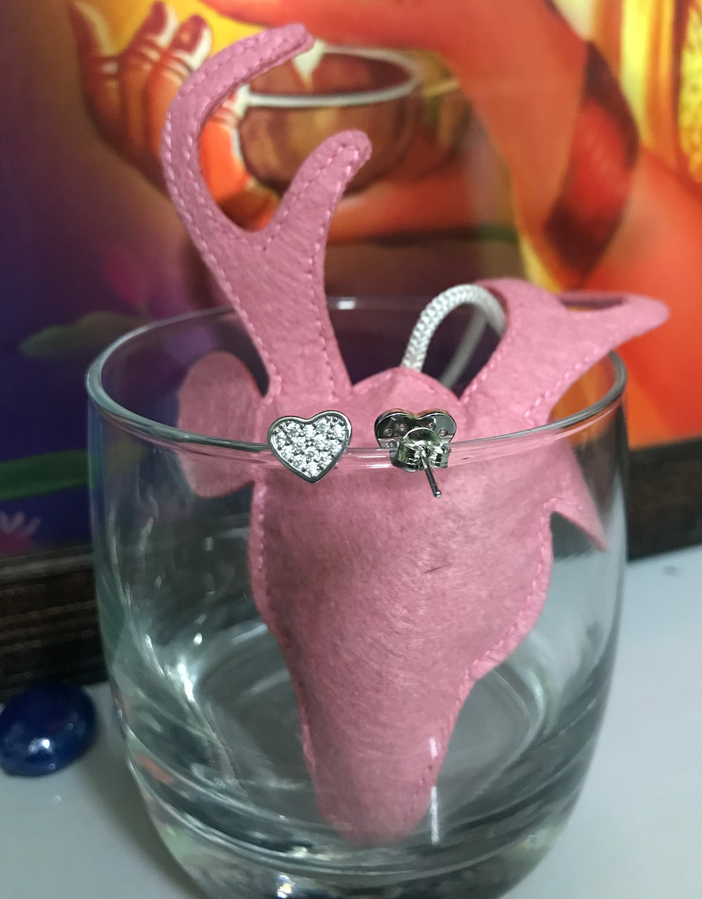 925 Sterling Silver Heart Stud Earrings for women Men gift for loved one