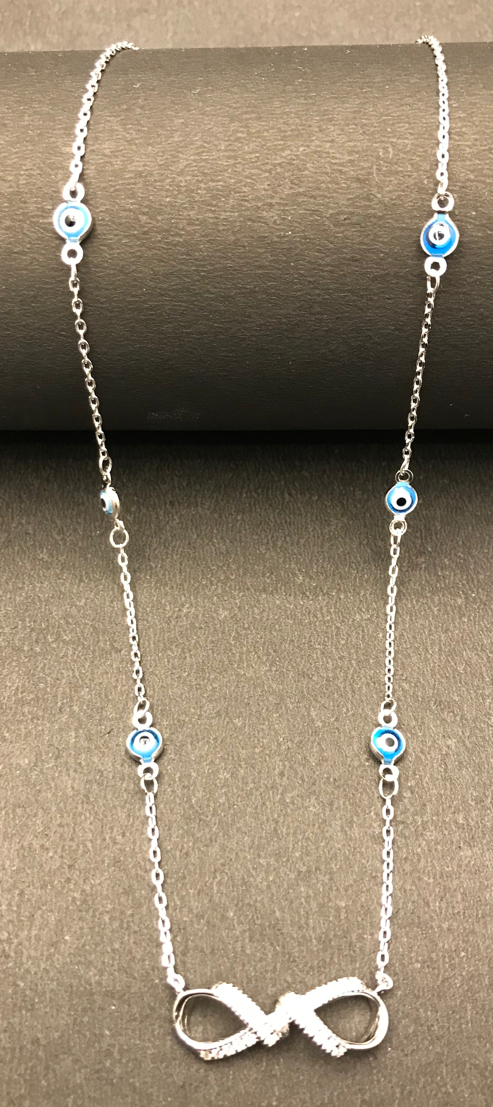 925 Sterling Silver infinity Pendant Necklace Women 16-18 inches adjustable