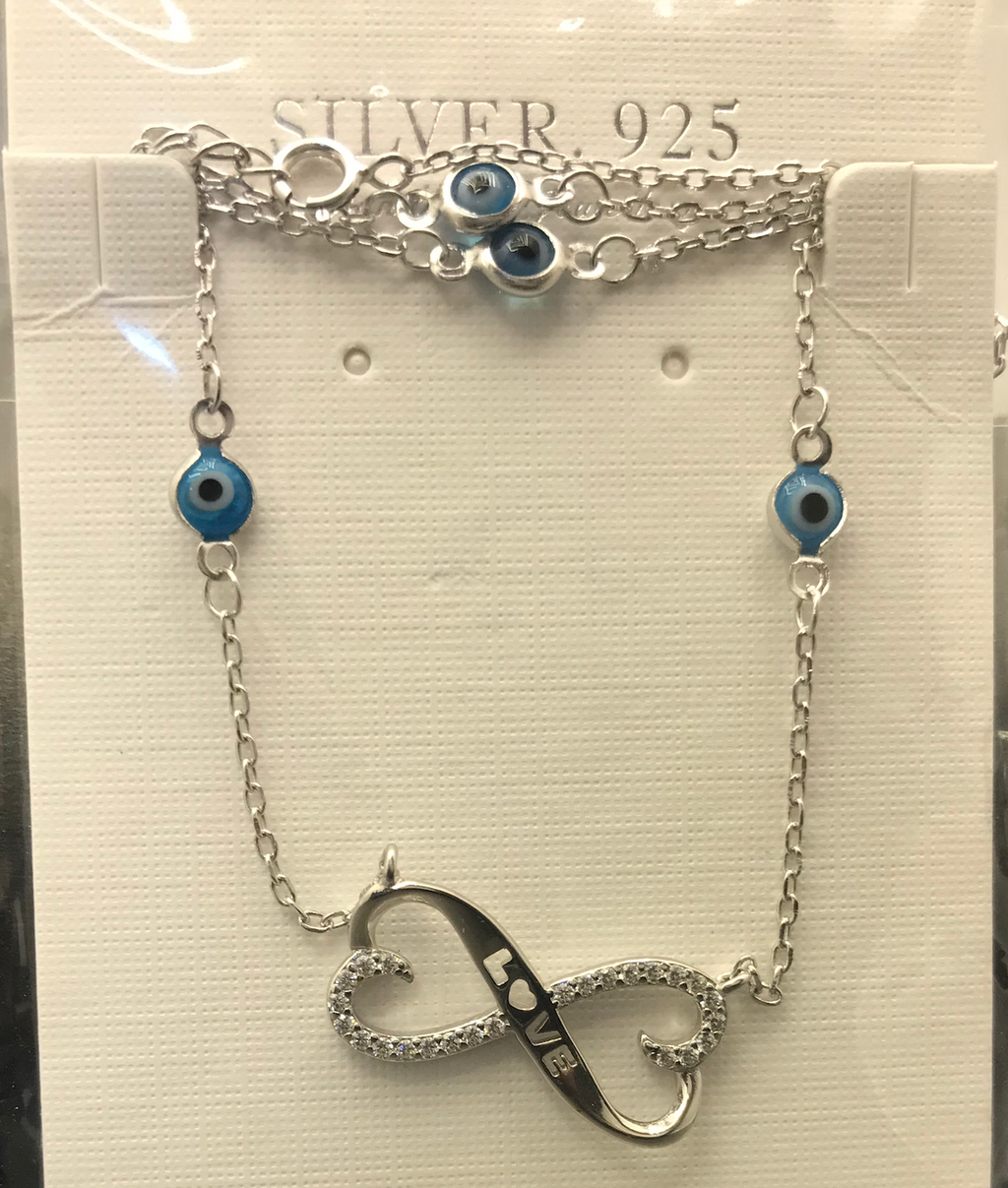 925 Sterling Silver infinity Pendant Necklace Women 16-18 inches adjustable