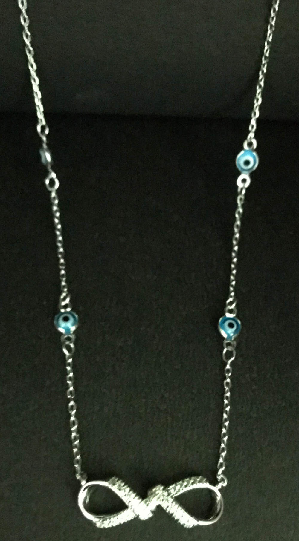 925 Sterling Silver infinity Pendant Necklace Women 16-18 inches adjustable