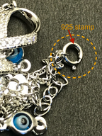 925 Sterling Silver infinity Pendant Necklace Women 16-18 inches adjustable